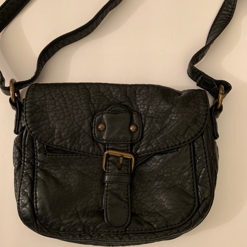 Black Leather Crossbody Purse